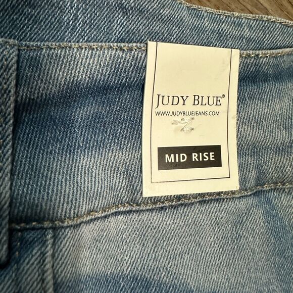 Judy Blue Womens Mid Rise Light Wash Straight Jeans Size Medium - Picture 5 of 6